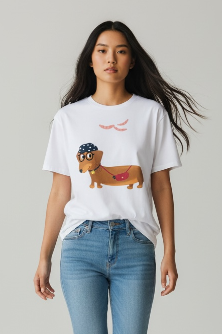 Charizma - Oversized Μακό T-shirt Dachshund