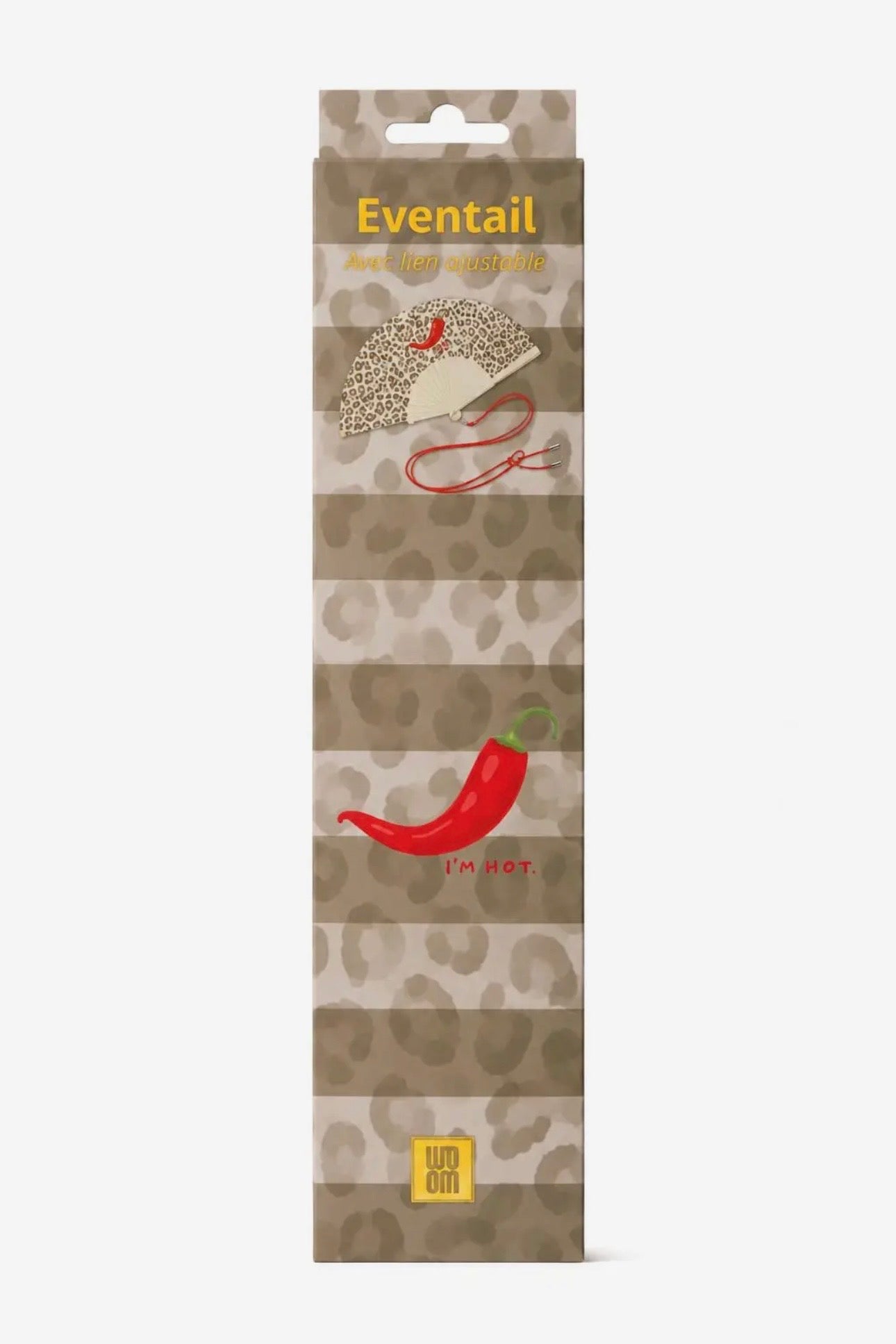 Woom – I’m Hot Leopard Βεντάλια με Λουράκι Ώμου & Gift Box