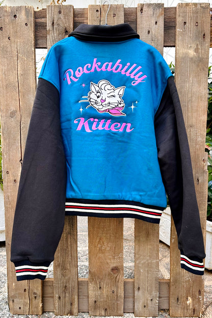 Queen Kerosin - Κολεγιακό Τζάκετ «Rockabilly Kitten» Κόκκινο