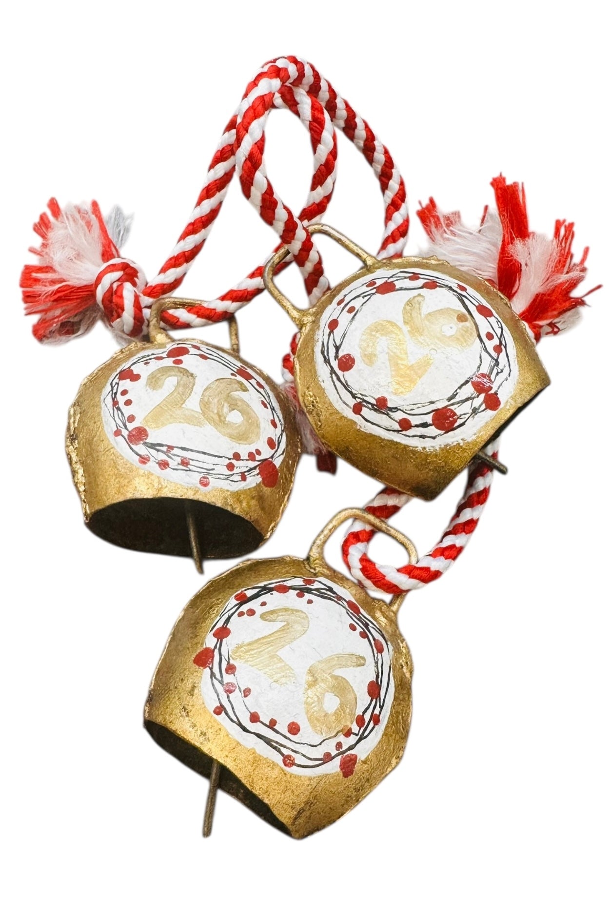 Maria Davilla - Χειροποίητο Ζωγραφισμένο Μεταλλικό Κουδουνάκι Χρυσό 26