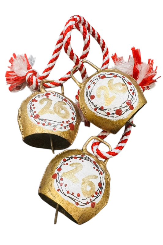 Maria Davilla - Χειροποίητο Ζωγραφισμένο Μεταλλικό Κουδουνάκι Χρυσό 26