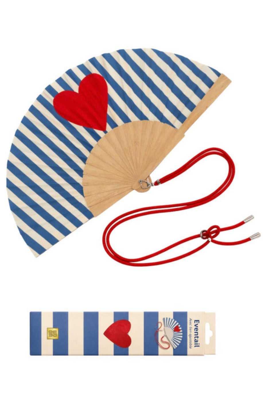 Woom –  Heart Βεντάλια με Λουράκι Ώμου & Gift Box