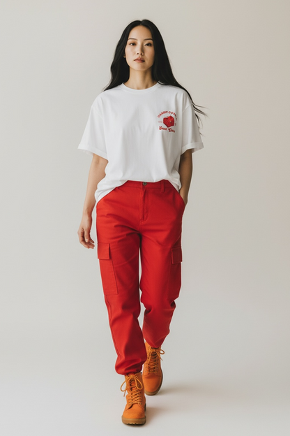Charizma - Λευκό Μακό T- shirt Oversized Με Στάμπα Candy Coated