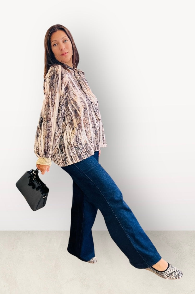 Figaro - Πουκάμισο Μπλούζα Animal Print