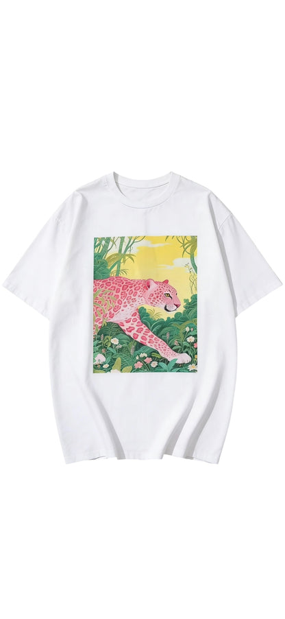 Charizma - Oversized Μακό T-shirt Sunset Panther