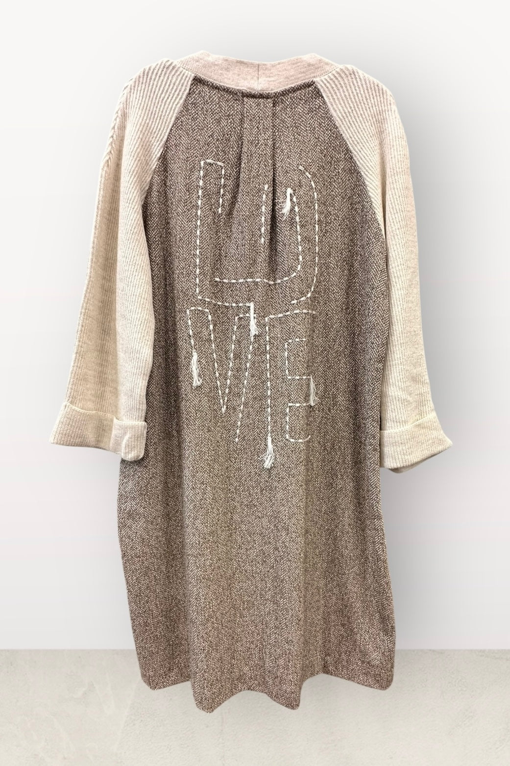 Figaro - Oversize Midi Ζακέτα με Κεντημένο “LOVE”