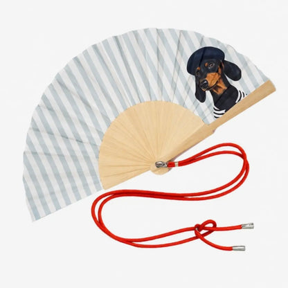 Woom – Striped Dog Βεντάλια με Λουράκι Ώμου & Gift Box