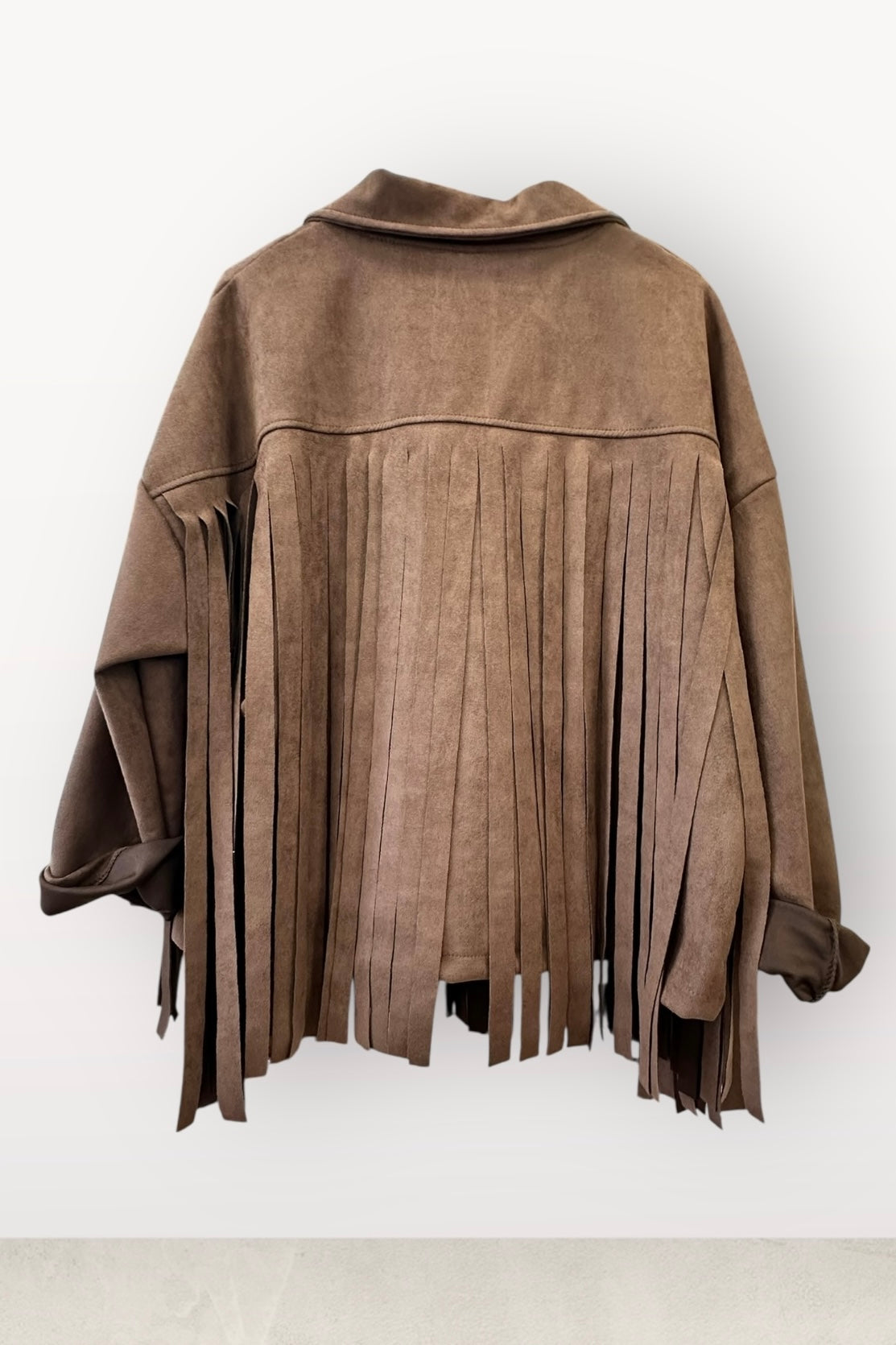 Charizma - Oversized Τζάκετ με Κρόσσια τύπου Σουέτ