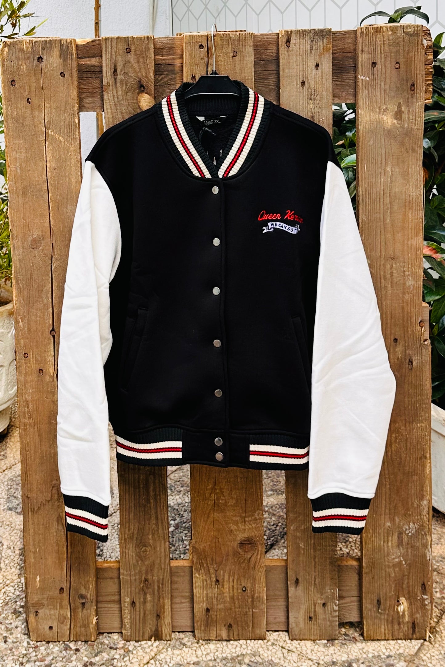 Queen Kerosin - Κολεγιακό Τζάκετ «We Can Do It» Μαύρο