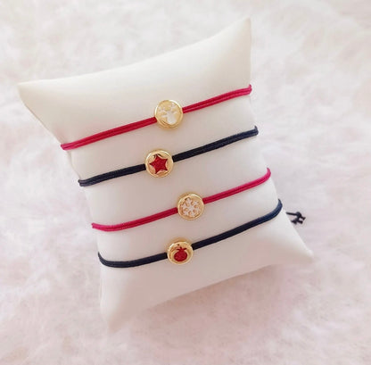 Queen Handmade Creations - Βραχιόλι Αστέρι με Χρυσό Επιχρυσωμένο Στοιχείο σε Κάρτα Δώρου