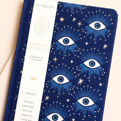 Designworks Celestial Bookcloth Journal Starry Eyed