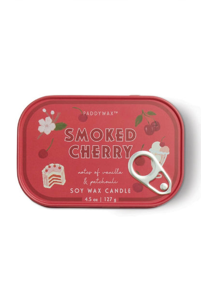 Paddywax Bistro Smoked Cherry - Φυτικό Κερί 127gr σε μεταλλικό δοχείο-κονσέρβα cherry