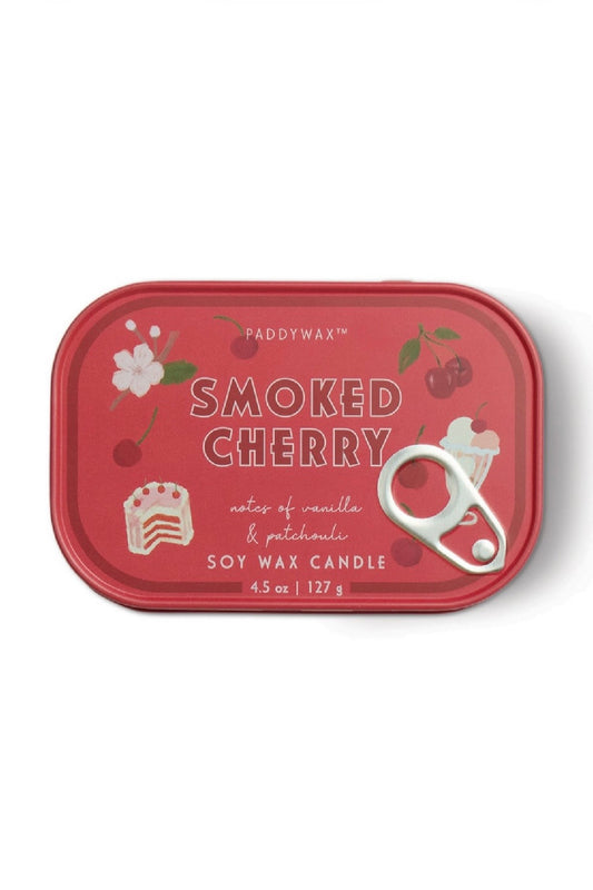 Paddywax Bistro Smoked Cherry - Φυτικό Κερί 127gr σε μεταλλικό δοχείο-κονσέρβα cherry