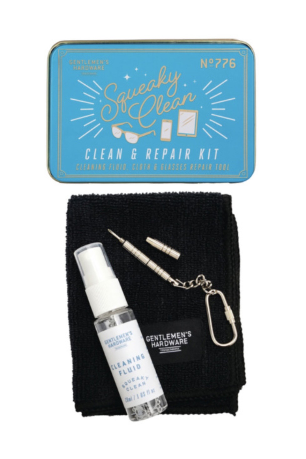 Gentlemen's Hardware Squeaky– Σετ Καθαρισμού & Επισκευής Για Γυαλιά, Οθόνες & Μικροεργασίες