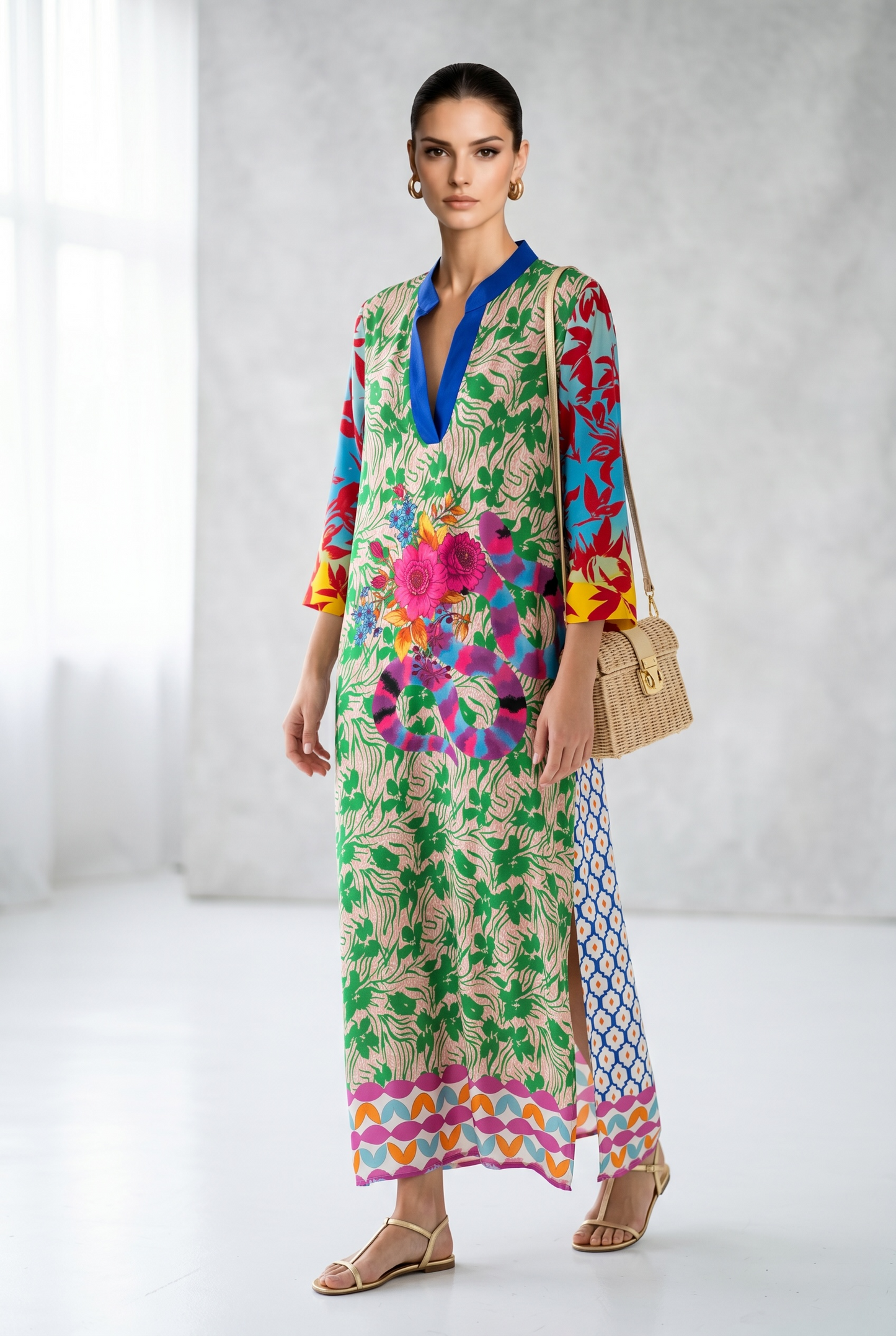 New Age - Premium Limited Edition Maxi Φόρεμα Καφτάνι Symi - T2