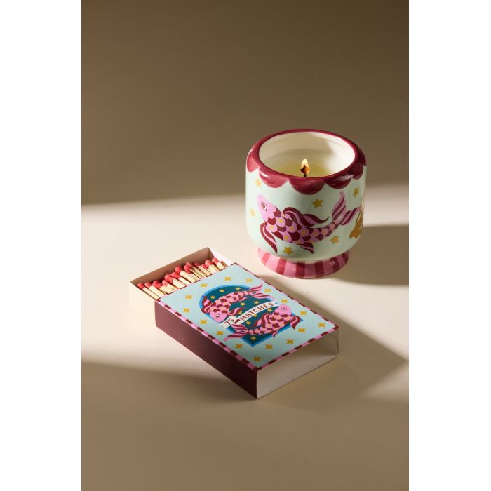 Paddywax Adopo Koi Fish - Κεραμικό κερί σόγιας, Ocean Tide  226gr & Σπίρτα 75 τεμ