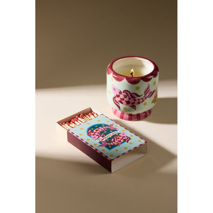 Paddywax Adopo Koi Fish - Κεραμικό κερί σόγιας, Ocean Tide  226gr & Σπίρτα 75 τεμ
