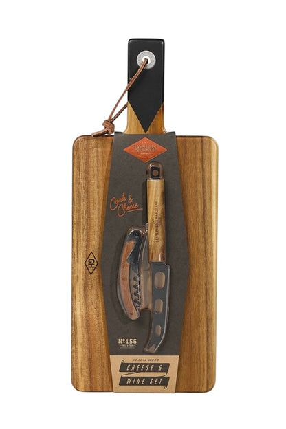Gentlemen's Hardware Cheese & Wine – Σετ Ξύλινης Πιατέλας Τυριών με Μαχαίρι & Ανοιχτήρι Κρασιού