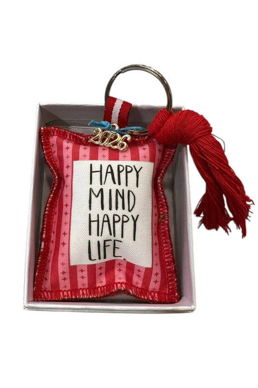 Maria Davilla - Χειροποίητο Γούρι Μπρελόκ Happy Mind Happy Life
