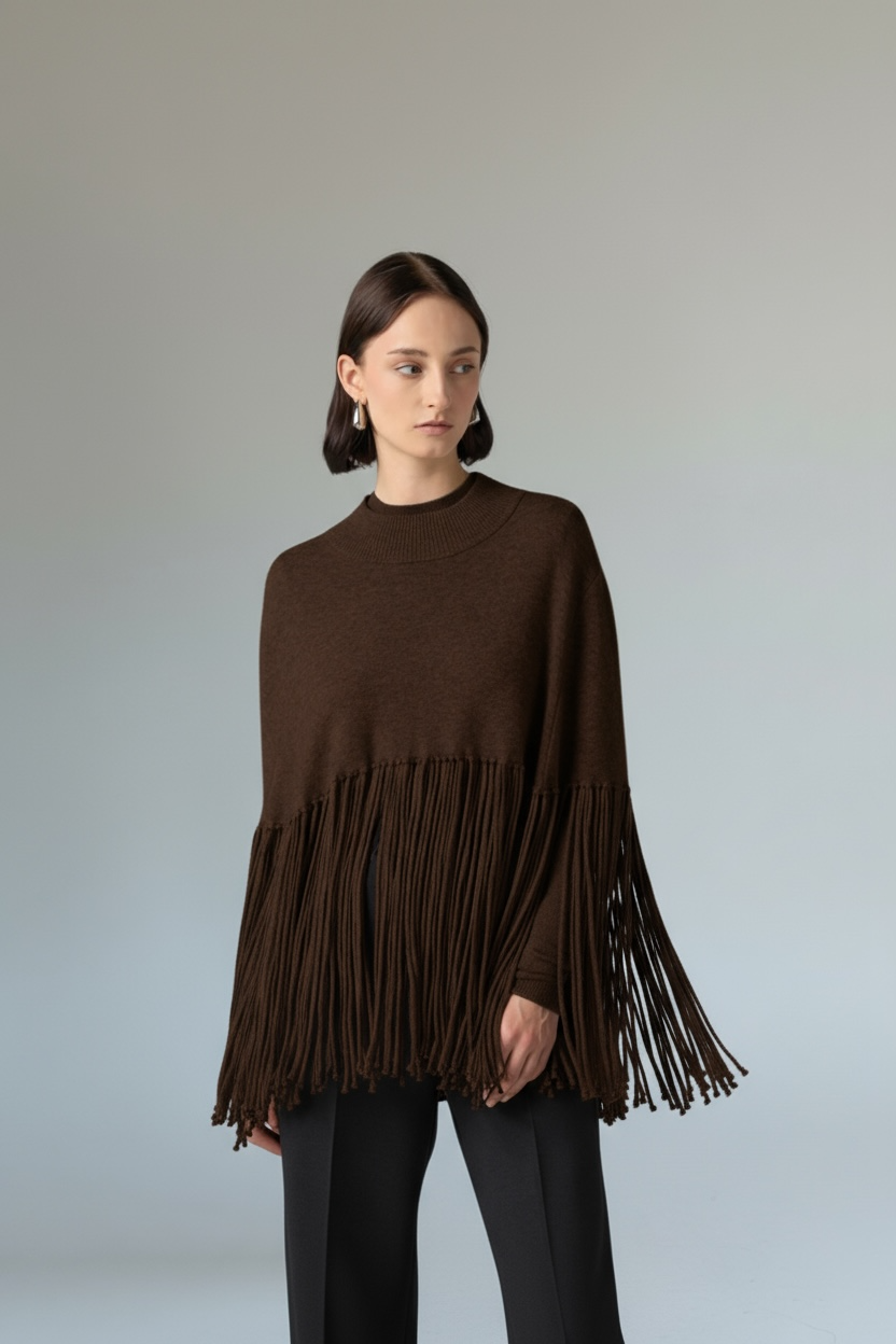 Charizma- poncho Πουλόβερ