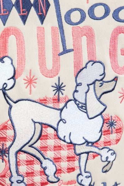 Queen Kerosin - Κολεγιακό Τζάκετ «Poodle Lounge» Κόκκινο