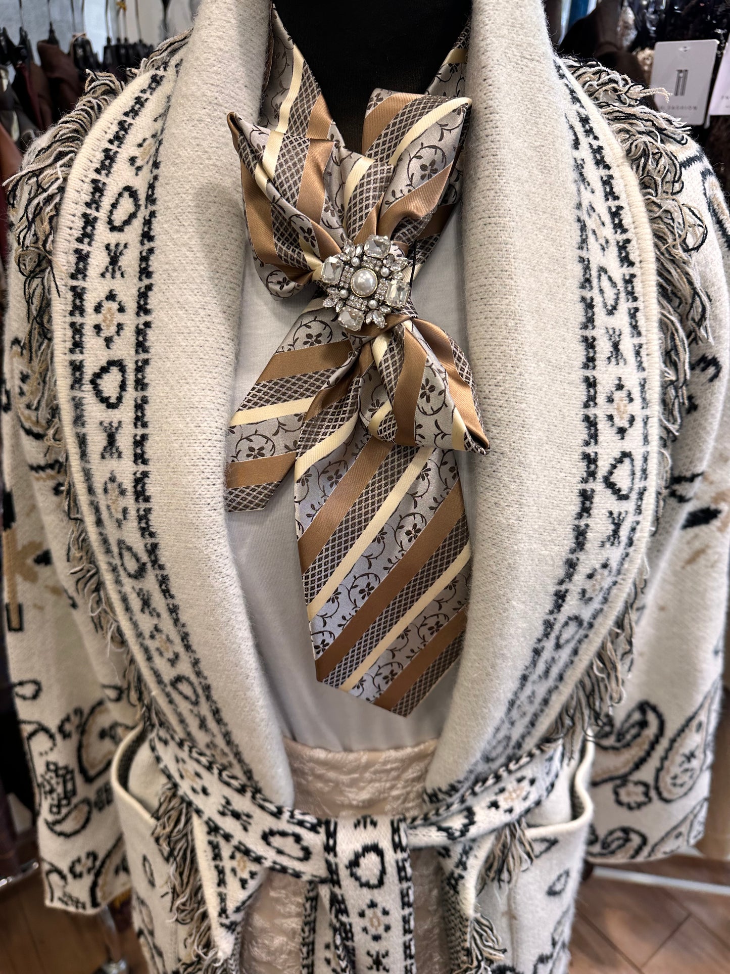 Charizma - Μακριά Κάπα Καφέ Σκούρο