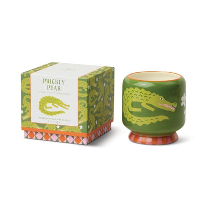 Paddywax A dopo Crocodile - Κεραμικό κερί σόγιας, Prickly Pear 226gr & Σπίρτα 75 τεμ