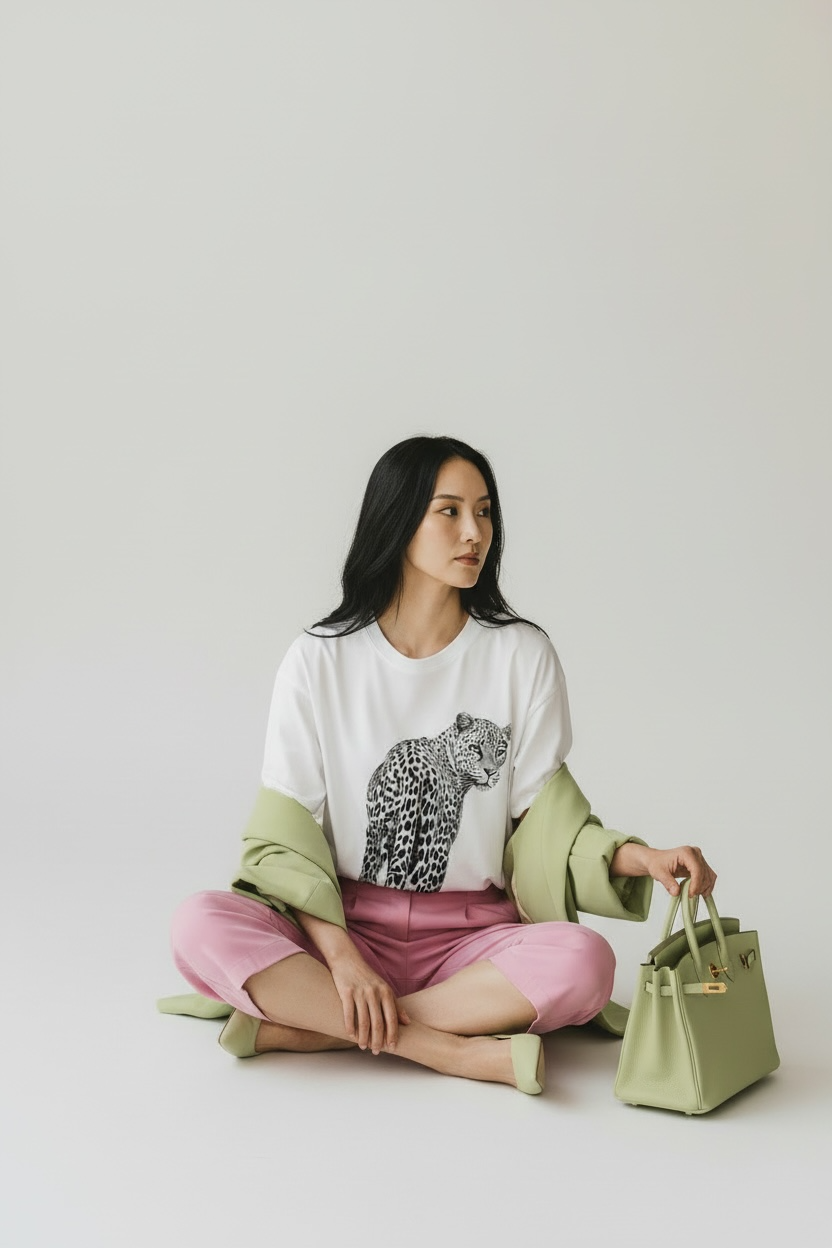 Charizma - Oversized Μακό T-shirt Panther