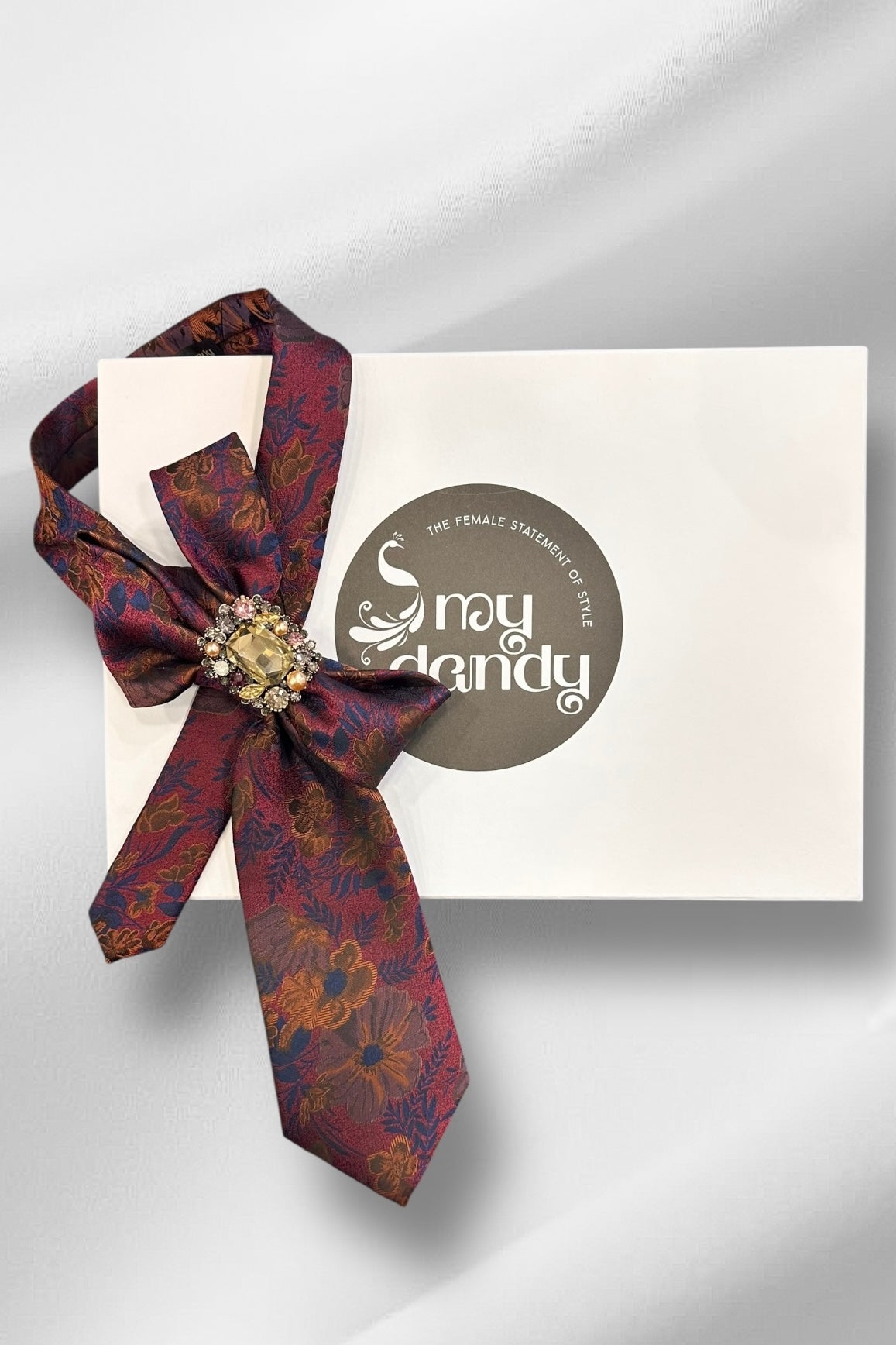 My Dandy- Ascot Necktie Crimson Bloom