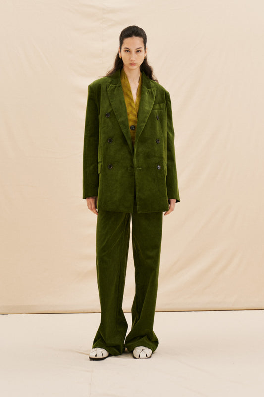 Lumina - Κοτλέ Σταυροκουμπωτό Σετ Σακάκι & Παντελόνι