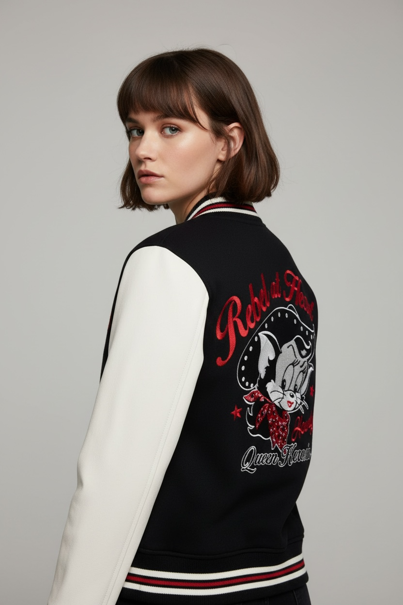 Queen Kerosin - Κολεγιακό Τζάκετ «Rebel at Heart»
