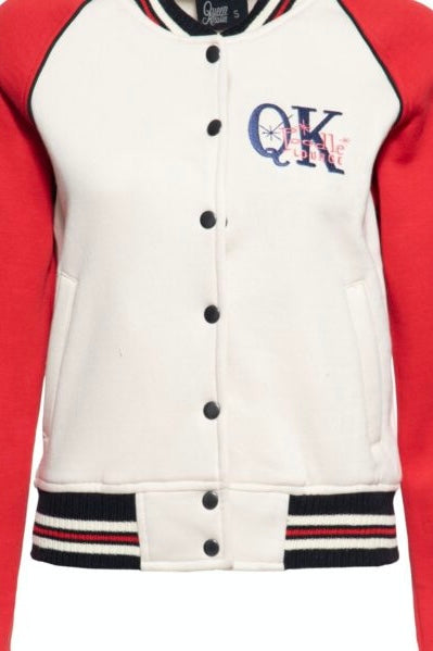 Queen Kerosin - Κολεγιακό Τζάκετ «Poodle Lounge» Κόκκινο