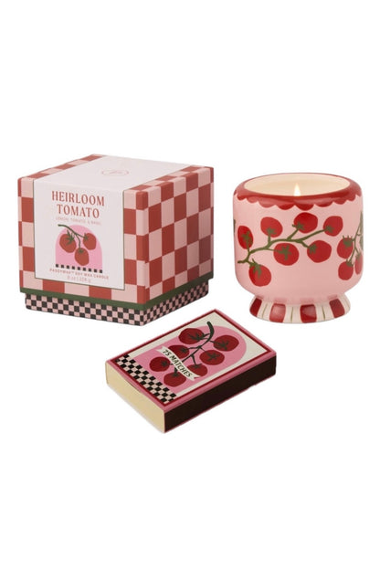 Paddywax A Dopo Heirloom Tomato - Κεραμικό κερί σόγιας, Tomato Vine 226gr & Σπίρτα 75 τεμ