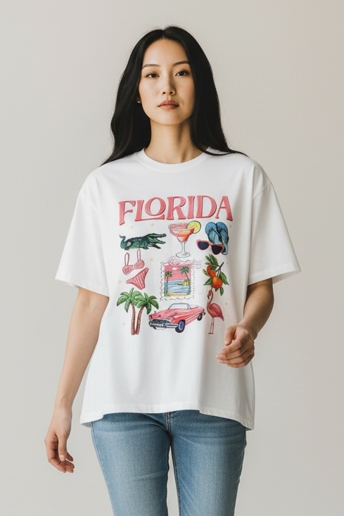 Charizma - Oversized Μακό T-Shirt Florida