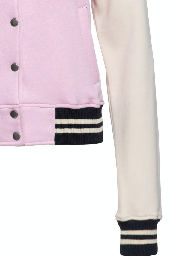 Queen Kerosin - Κολεγιακό Τζάκετ «Poodle Lounge» Ροζ