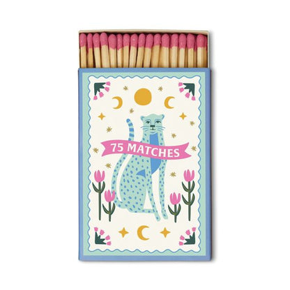 Paddywax Adopo Blue Cheetahs - Κεραμικό κερί σόγιας, Linen & Orris 226gr & Σπίρτα 75 τεμ