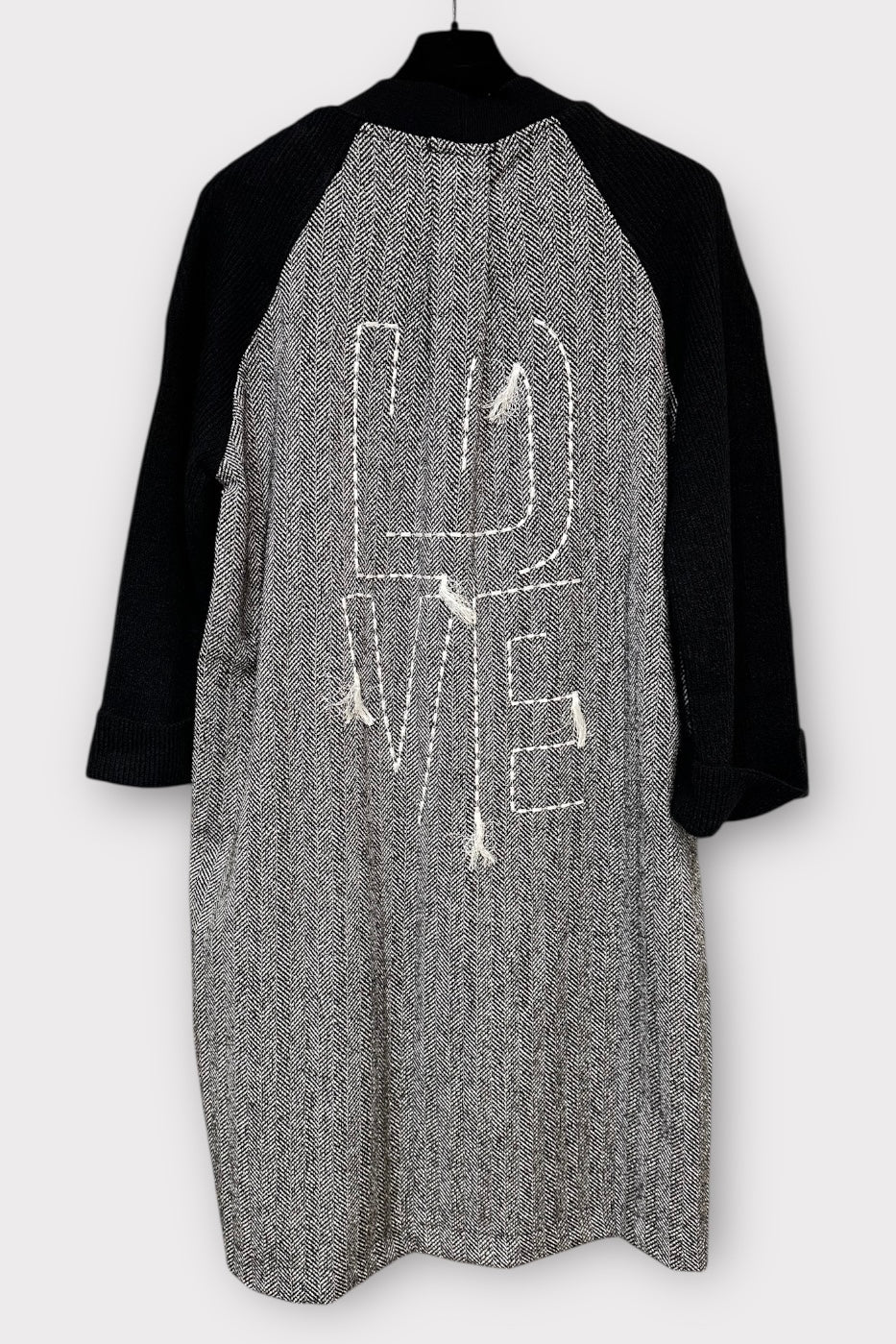 Figaro - Ψηλόμεσο Μαύρο Παντελόνι με Ρίγα Ψαροκόκαλο στο Πλάι και Λάστιχο