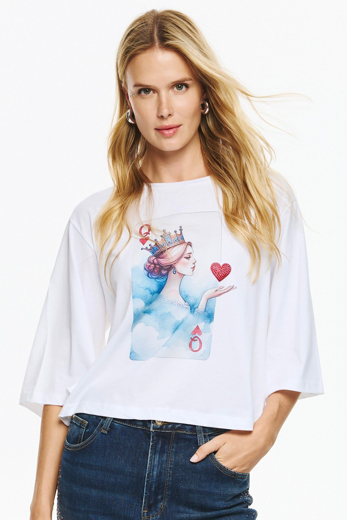 Unitee- T-shirt Queen of Hearts