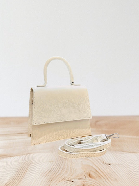 Loet - Δερμάτινο μικρό τσαντάκι χειρός λευκό