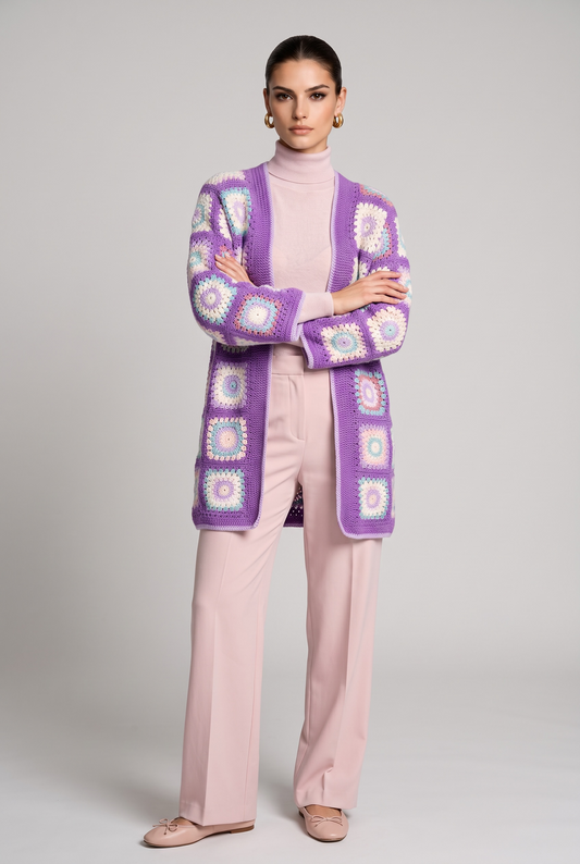 Anlyta - Πλέκτη Ζακέτα Χειροποίητη Crochet