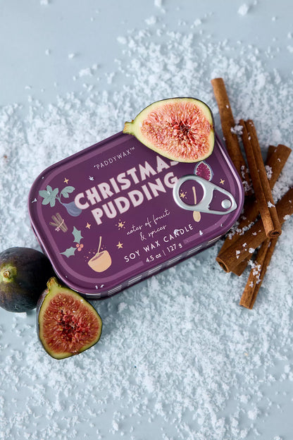 Paddywax Bistro Christmas Pudding- Φυτικό Κερί 127gr σε μεταλλικό δοχείο-κονσέρβα Fruit & Spices