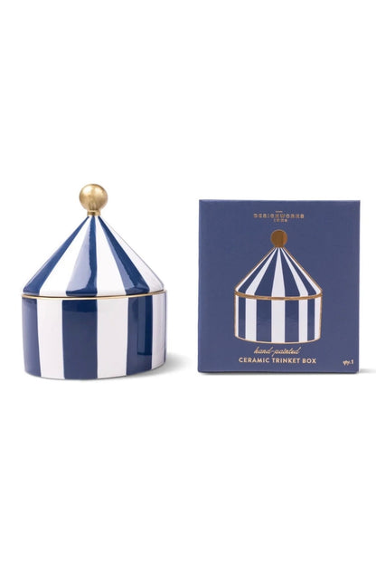 Designworks Navy Stripe - Κεραμικό Κουτί Αποθήκευσης