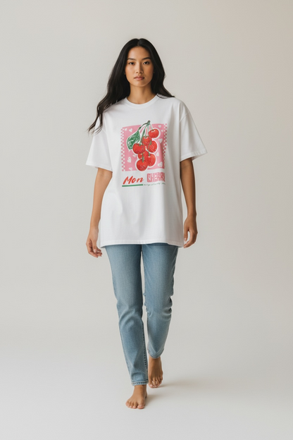 Charizma - Oversized Μακό T-Shirt Baby Mon Cherry