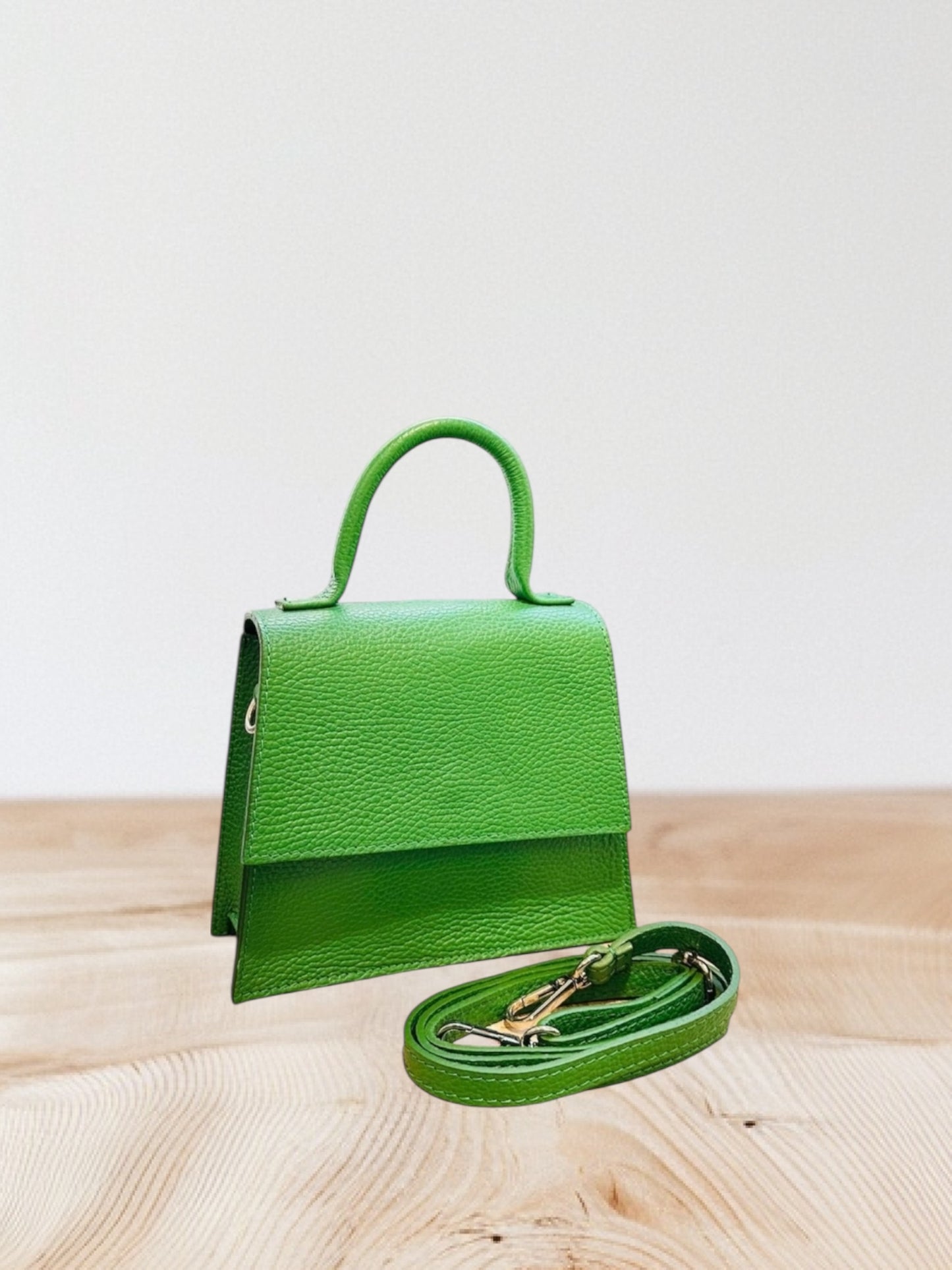 Loet - Δερμάτινο μικρό τσαντάκι χειρός πράσινο