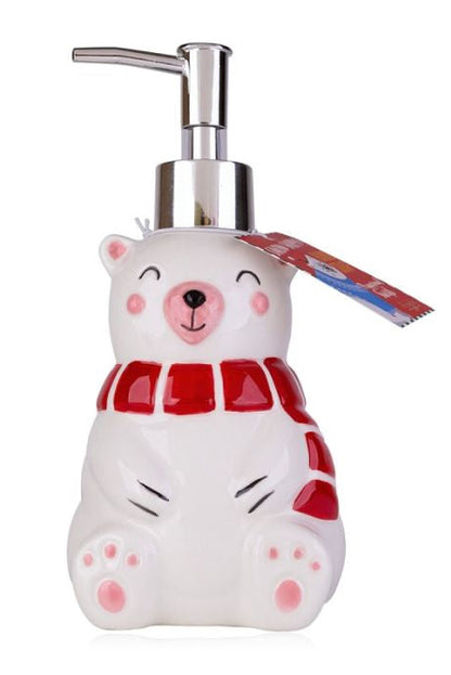 Accentra Winter Classics- Σαπούνι χεριών Peppermint Swirl 350ml σε Polar Bear συσκευασία