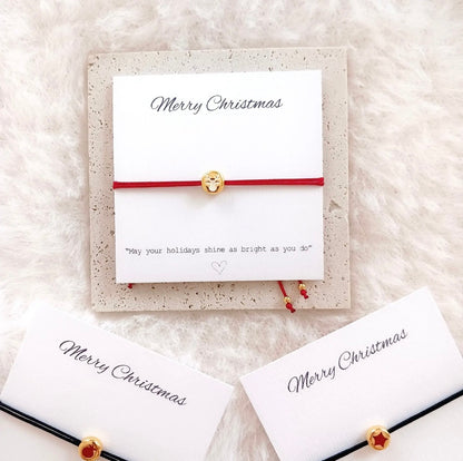 Queen Handmade Creations - Βραχιόλι Αστέρι με Χρυσό Επιχρυσωμένο Στοιχείο σε Κάρτα Δώρου