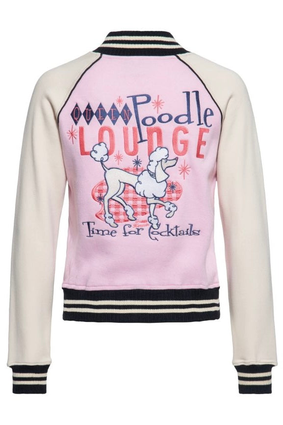 Queen Kerosin - Κολεγιακό Τζάκετ «Poodle Lounge» Ροζ