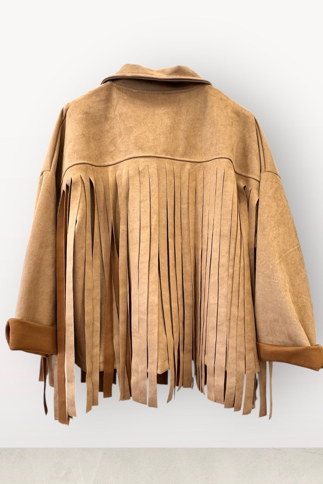 Charizma - Oversized Τζάκετ με Κρόσσια τύπου Σουέτ