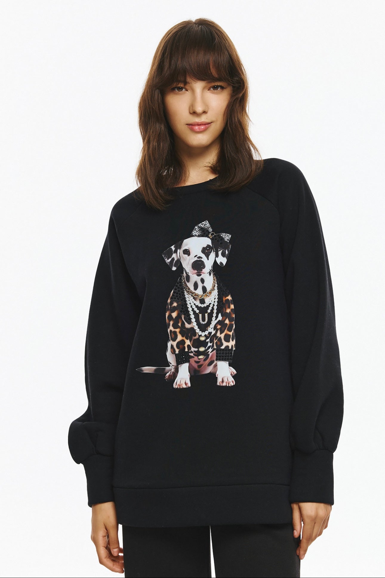 Unitee- Φούτερ Μπλούζα με Σκύλο Δαλματίας