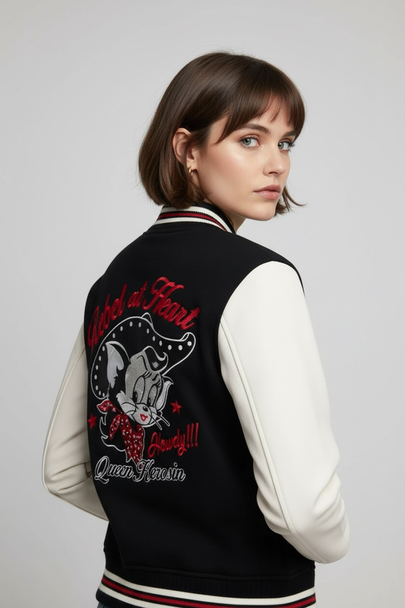 Queen Kerosin - Κολεγιακό Τζάκετ «Rebel at Heart»